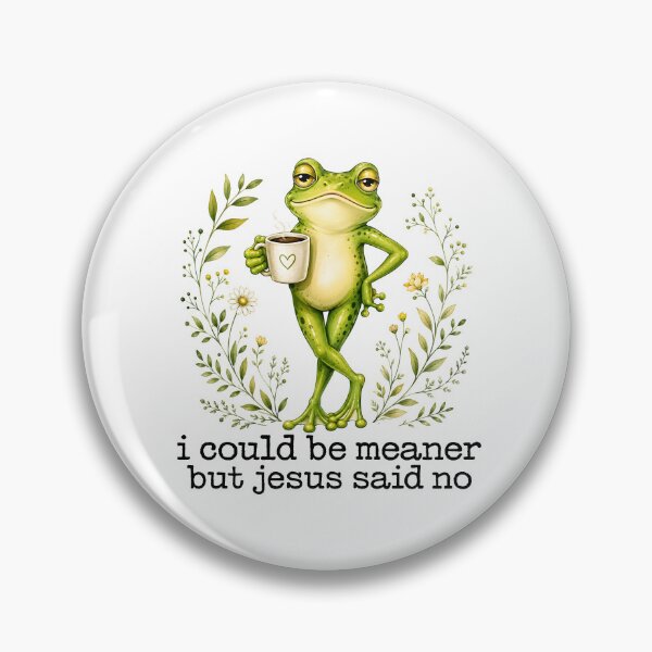 Item preview, I Could Be Meaner But Jesus Said No - Funny Christian Frog Coffee designed and sold by sportfantees.