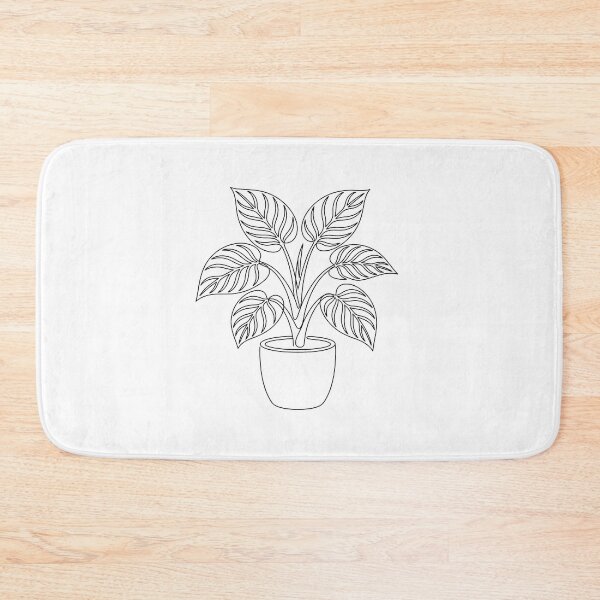 Item preview, Philodendron Birkin Line Art | Minimalist Variegated Plant Print designed and sold by PLANT LOVER'S PARADISE.