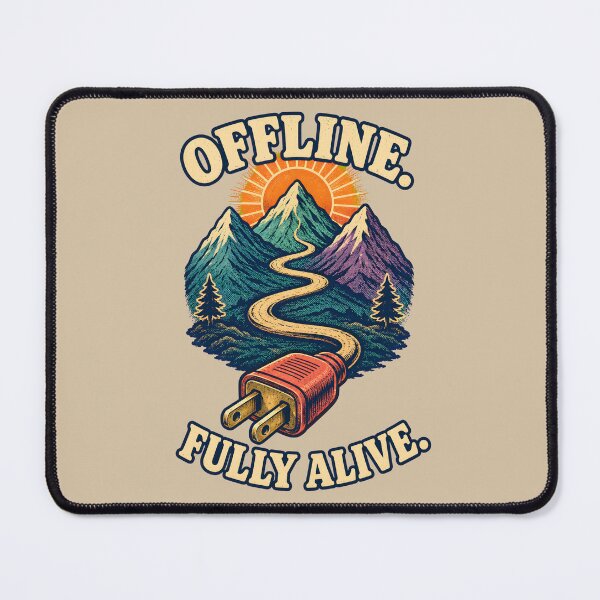 Item preview, Offline, Fully Alive – Retro Mountain Adventure Design designed and sold by VioVibe.