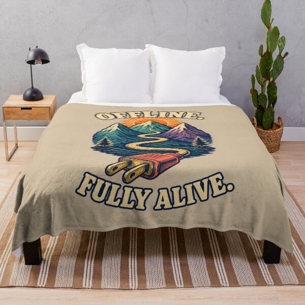 Item preview, Offline, Fully Alive – Retro Mountain Adventure Design designed and sold by VioVibe.