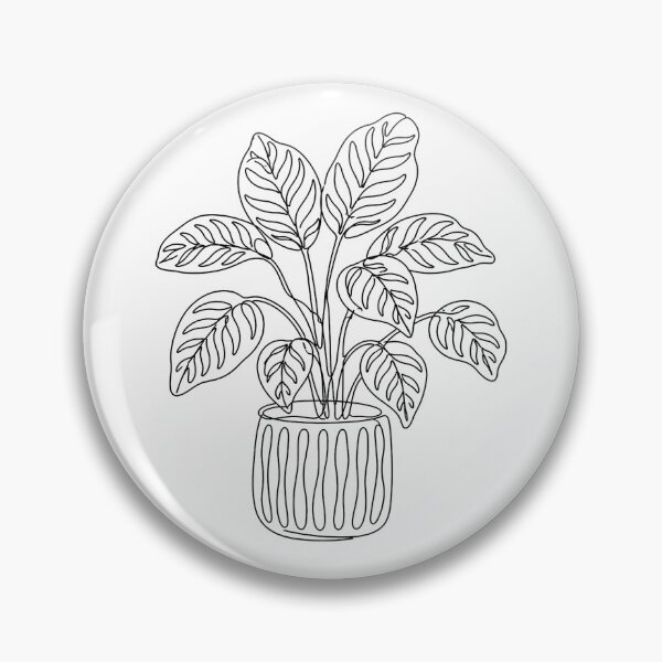Item preview, Calathea Line Art | Minimalist Patterned Plant Print designed and sold by PLANT LOVER'S PARADISE.