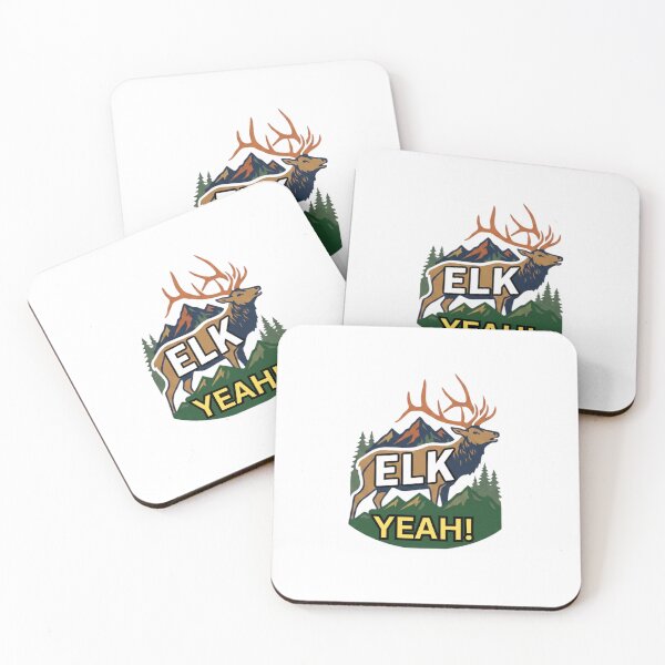 Item preview, Elk Yeah! — Funny Canadian Elk T-Shirt | Mountain Wildlife Pun Tee designed and sold by Canadian Spirit.