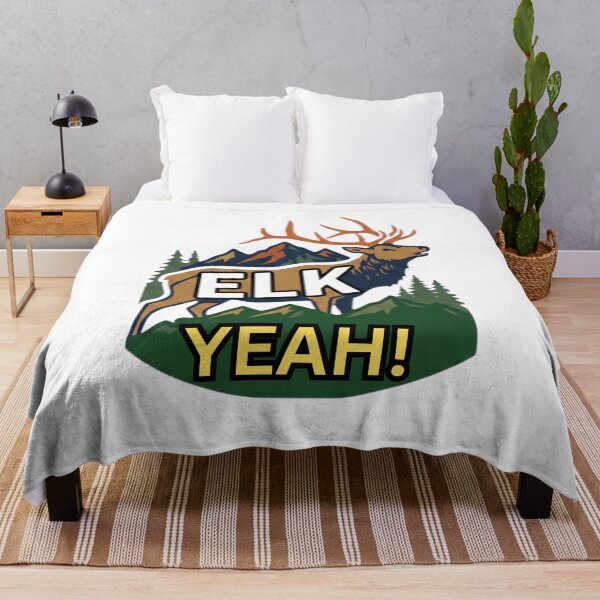 Item preview, Elk Yeah! — Funny Canadian Elk T-Shirt | Mountain Wildlife Pun Tee designed and sold by Canadian Spirit.