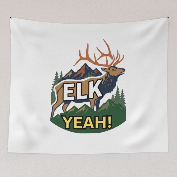 Item preview, Elk Yeah! — Funny Canadian Elk T-Shirt | Mountain Wildlife Pun Tee designed and sold by Canadian Spirit.