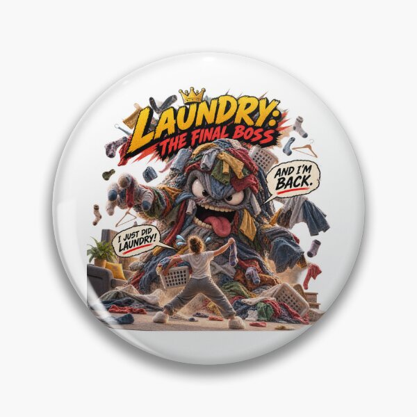 Item preview, Laundry The Final Boss – Funny Adulting Comic designed and sold by Golden Era Studio.