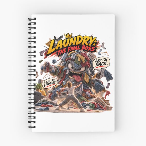 Item preview, Laundry The Final Boss – Funny Adulting Comic designed and sold by Golden Era Studio.