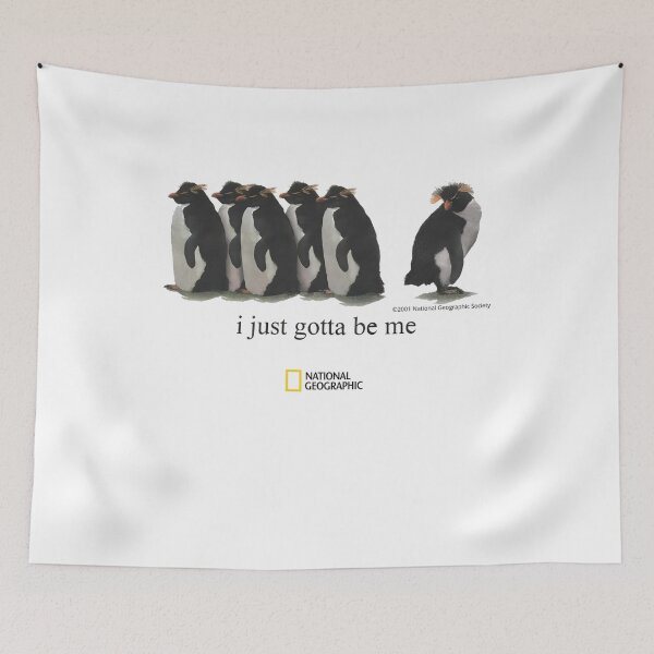 Item preview, National Geographic Penguins I Just Gotta Be Me Vintage Nature Graphic Tee designed and sold by tenggaracalvin.