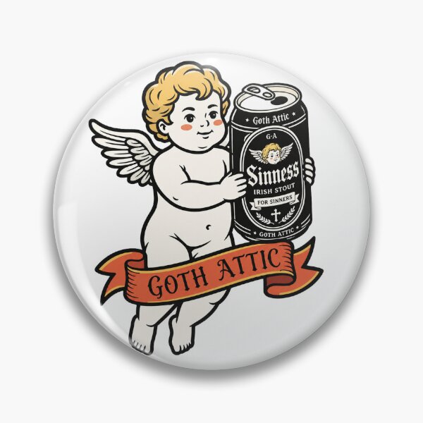 Item preview, Sinness Irish Stout Cherub | Gothic Beer Illustration | Goth Attic Vintage Art designed and sold by gothattic.