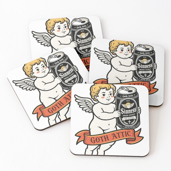 Item preview, Sinness Irish Stout Cherub | Gothic Beer Illustration | Goth Attic Vintage Art designed and sold by gothattic.