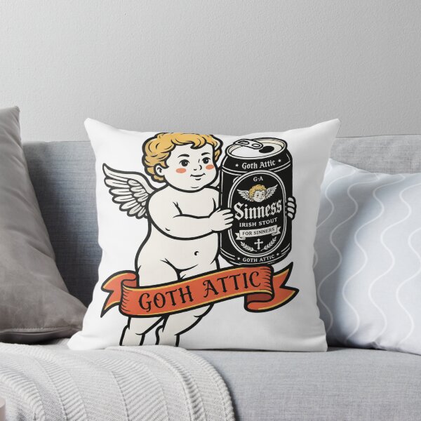 Artikelvorschau, Sinness Irish Stout Cherub | Gotische Bierillustration | Vintage-Kunst im Gothic-Stil entworfen und verkauft von gothattic.