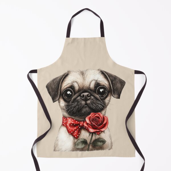 Item preview, Pug with Love and Roses designed and sold by Erika Kaisersot.