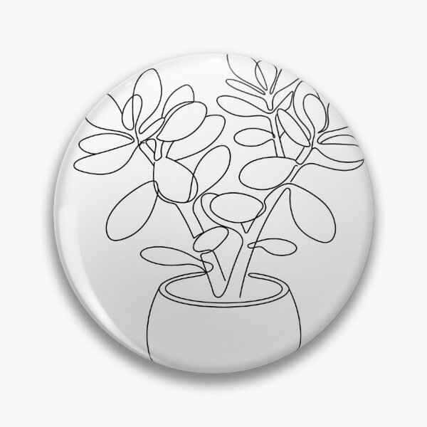 Item preview, Jade Plant Line Art | Minimalist Succulent Print designed and sold by PLANT LOVER'S PARADISE.