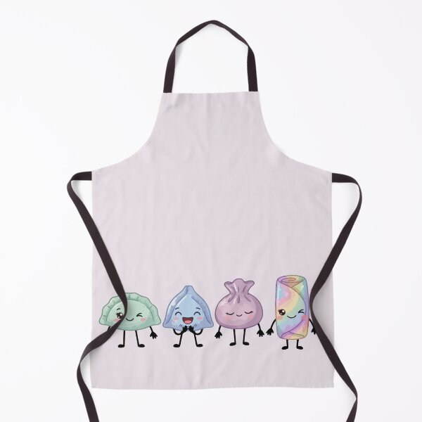 Item preview, 4 Kawaii Asian Food Characters – Pastel Dim Sum, Dumplings & Bao Buns designed and sold by EmeraldeaArt.
