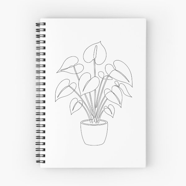Item preview, Anthurium Line Art | Minimalist Flowering Plant Print designed and sold by PLANT LOVER'S PARADISE.