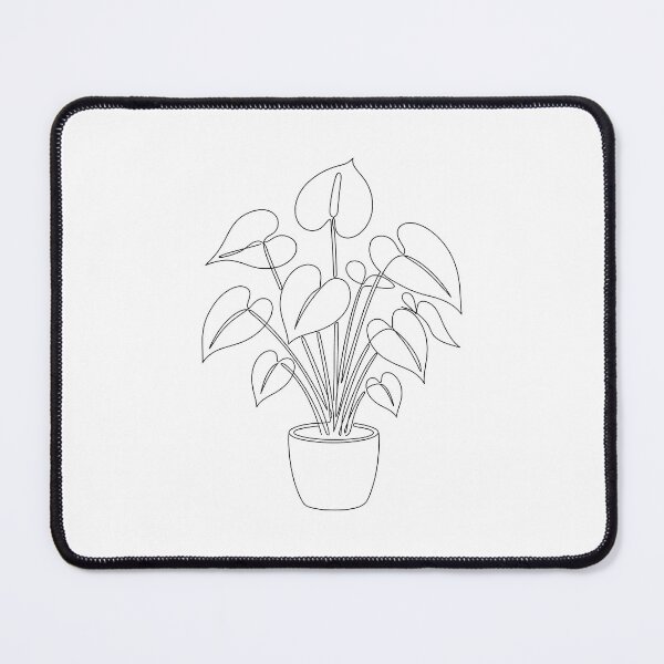 Item preview, Anthurium Line Art | Minimalist Flowering Plant Print designed and sold by PLANT LOVER'S PARADISE.