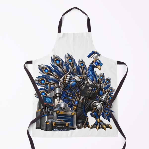 Item preview, Steel Peacock CNC Machinist – Mechanical Animal Industrial Worker designed and sold by SteelCoat Studio.