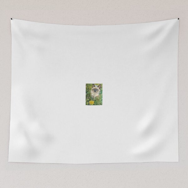 Item preview, Siamese Cat in Wildflower Meadow Painting  designed and sold by SofiaByCruti.