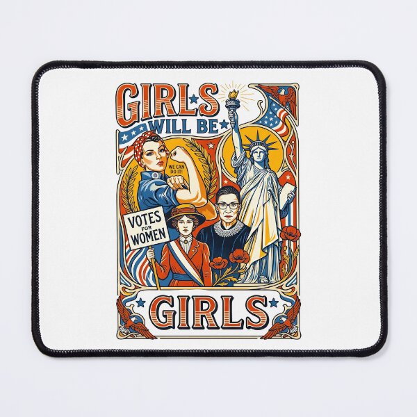 Item preview, Girls Will Be Girls Feminist History Icons designed and sold by TeeARTHY.