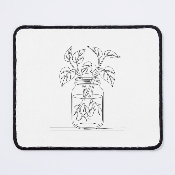 Item preview, Pothos Propagation Line Art | Minimalist Plant Cutting Print designed and sold by PLANT LOVER'S PARADISE.