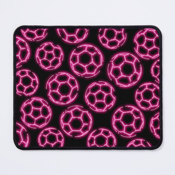Item preview, Pink neon glow line art sketch soccerballs designed and sold by katzdzynes.