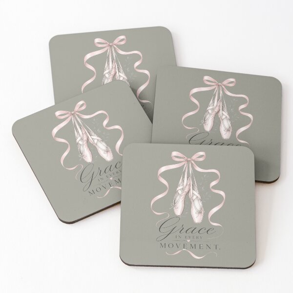 Item preview, Balletcore Grace in Every Movement – Soft Pink Ribbons Elegant Sketch – Dainty Ballet Art designed and sold by bobscraze.
