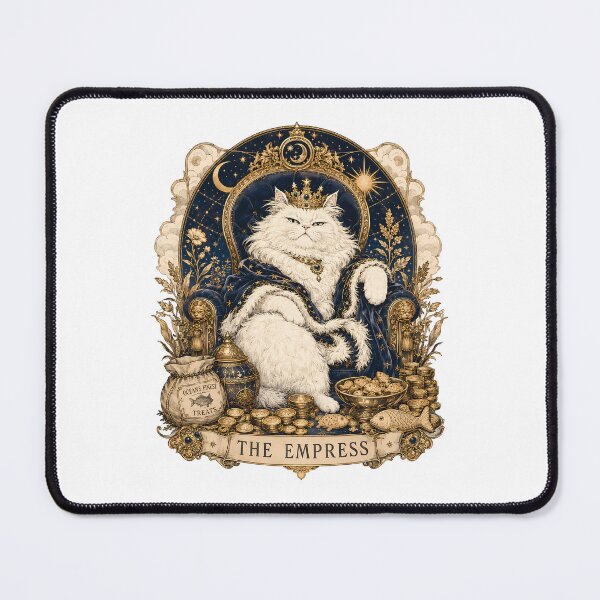 Item preview, The Empress Cat Tarot Card Mystical Royal designed and sold by BobbyTee Merch.