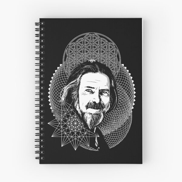 Artikelvorschau, Alan Watts Porträtkunst entworfen und verkauft von Mystikos Art.