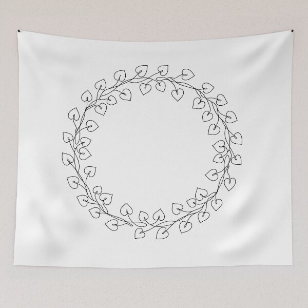 Item preview, Vine Wreath Line Art | Minimalist Botanical Circle Print designed and sold by PLANT LOVER'S PARADISE.
