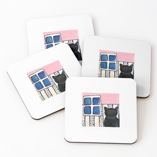 Item preview, Night Cat Acrylic Blocks designed and sold by mhughesart.