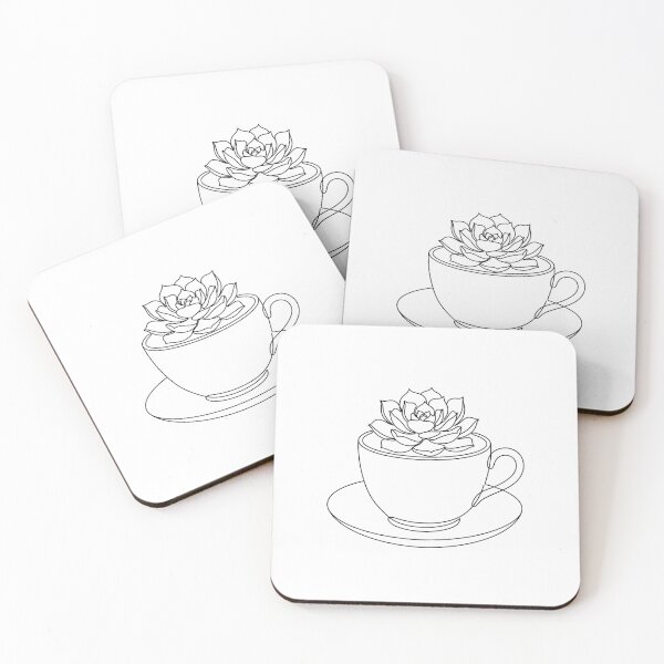 Item preview, Teacup Succulent Line Art | Minimalist Vintage Plant Print designed and sold by PLANT LOVER'S PARADISE.