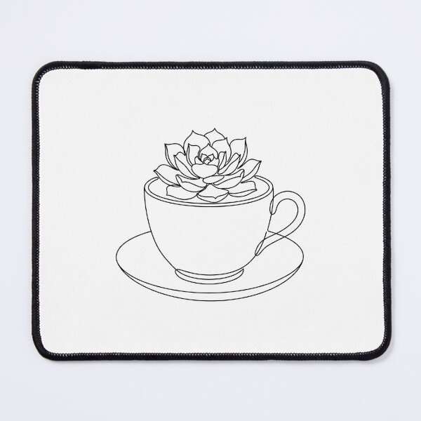 Item preview, Teacup Succulent Line Art | Minimalist Vintage Plant Print designed and sold by PLANT LOVER'S PARADISE.