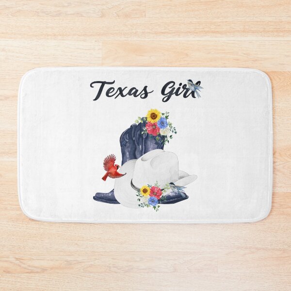 Item preview, Texas Girl with Cowboy Boots/Hat, Wildflowers & Birds designed and sold by JeweledDesigns.