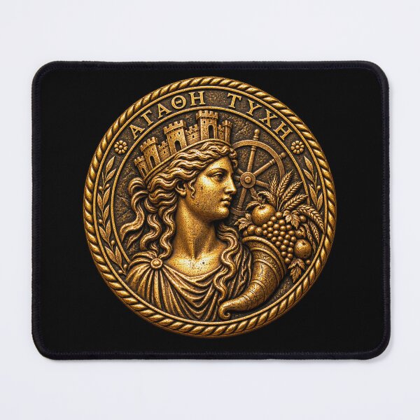 Item preview, Ancient Gold Tyche Greek Goddess of Fortune Amulet designed and sold by Anyshca.