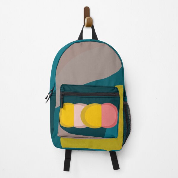 Item preview, Retro 80's Backpack with Teal, Pink, Yellow, Blue Geo Shapes designed and sold by Karla Star.