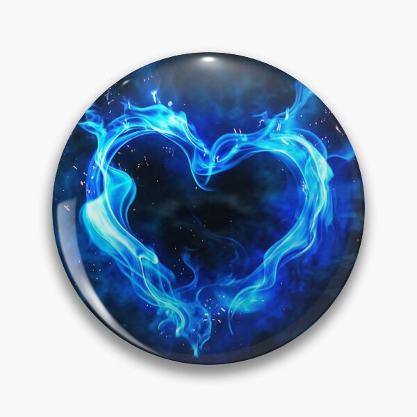 Item preview, Glowing Blue Flame Heart Artwork designed and sold by Ak-art-shop.