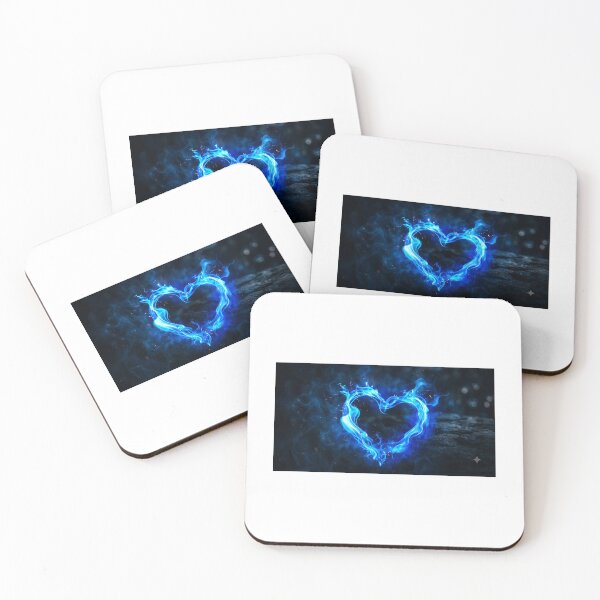 Item preview, Glowing Blue Flame Heart Artwork designed and sold by Ak-art-shop.