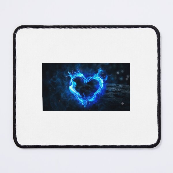 Item preview, Glowing Blue Flame Heart Artwork designed and sold by Ak-art-shop.