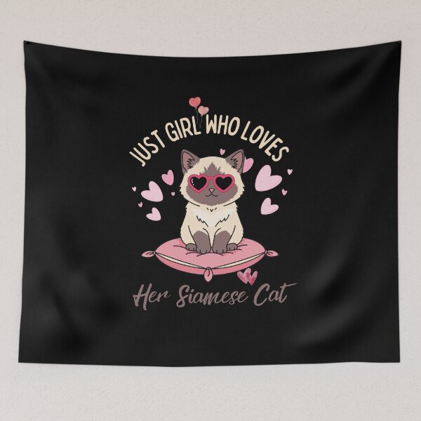 Item preview, Just A Girl Who Loves Her Siamese Cat Heart Sunglasses Cute Pink Hearts designed and sold by Fateh-Kro ⭐⭐⭐⭐⭐.