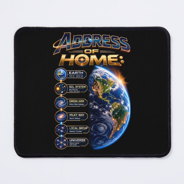 Item preview, Address of Home – Earth’s Cosmic Address Space Design designed and sold by Genius Geek.
