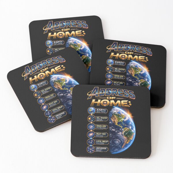 Item preview, Address of Home – Earth’s Cosmic Address Space Design designed and sold by Genius Geek.