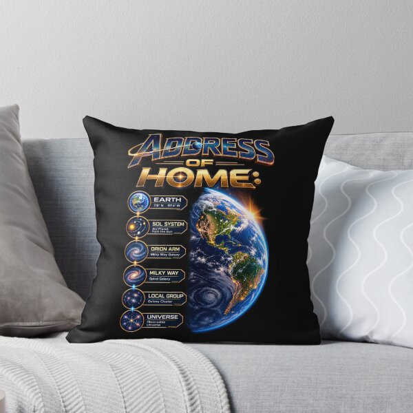 Item preview, Address of Home – Earth’s Cosmic Address Space Design designed and sold by Genius Geek.