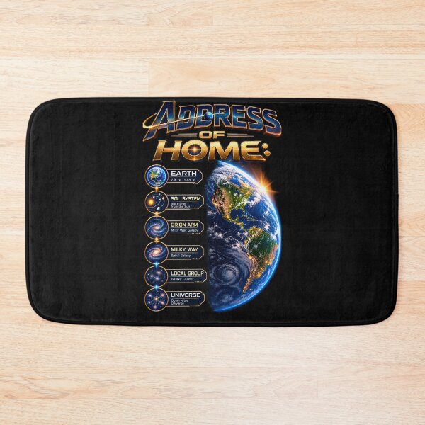 Item preview, Address of Home – Earth’s Cosmic Address Space Design designed and sold by Genius Geek.