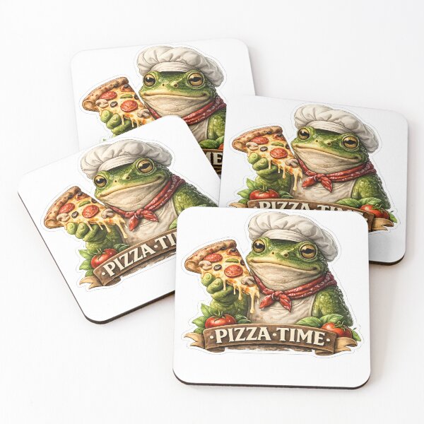 Item preview, Pizza Time | Funny Pizza Chef Frog designed and sold by TinyWeird.