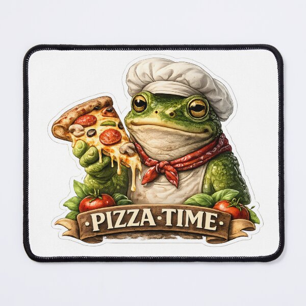 Item preview, Pizza Time | Funny Pizza Chef Frog designed and sold by TinyWeird.
