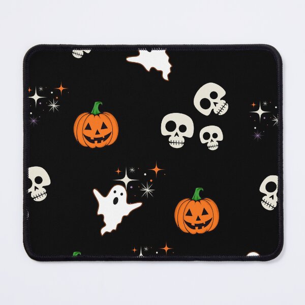Item preview, Cute Halloween Skeleton Ghost & Pumpkin Seamless Pattern designed and sold by NUSUSDREAM.