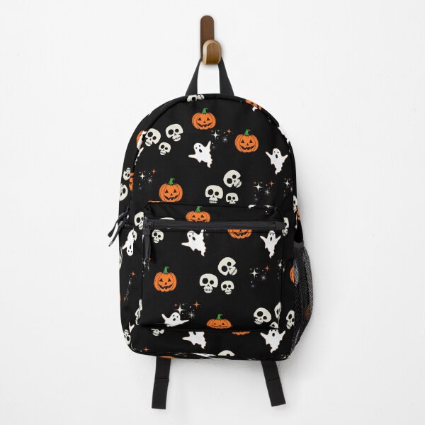 Item preview, Cute Halloween Skeleton Ghost & Pumpkin Seamless Pattern designed and sold by NUSUSDREAM.