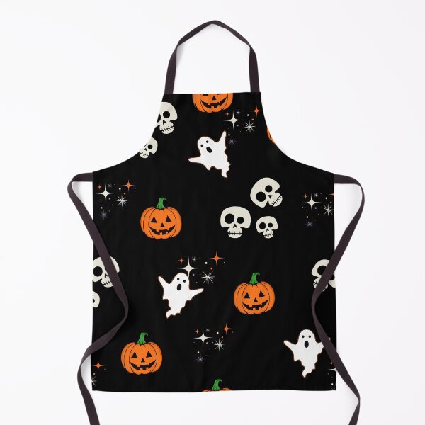 Item preview, Cute Halloween Skeleton Ghost & Pumpkin Seamless Pattern designed and sold by NUSUSDREAM.