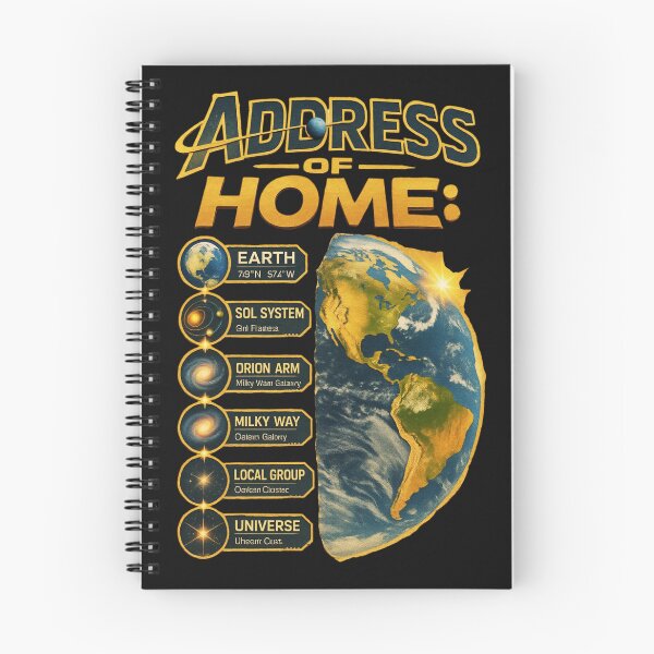 Item preview, Address of Home – Earth’s Cosmic Address Space Design designed and sold by Genius Geek.