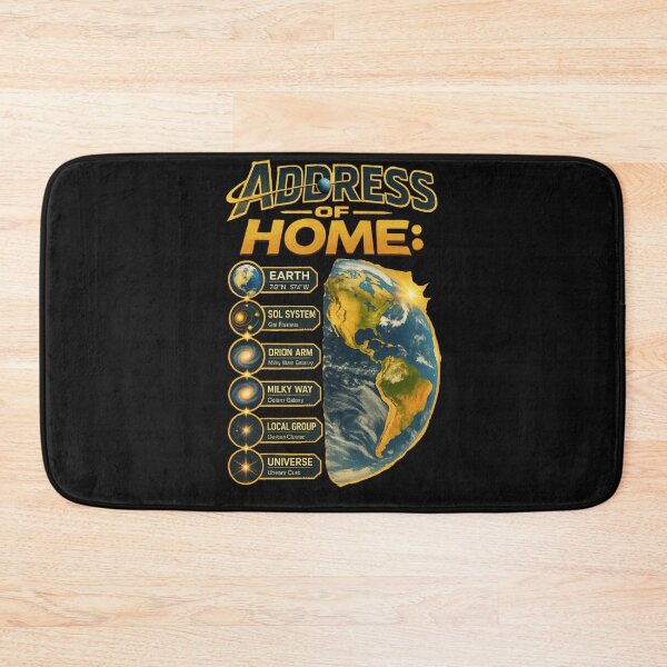 Item preview, Address of Home – Earth’s Cosmic Address Space Design designed and sold by Genius Geek.