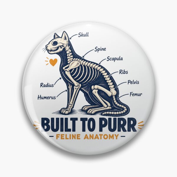 Item preview, Built to Purr – Feline Anatomy Cat Skeleton Veterinary Design designed and sold by valexstrasza.